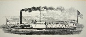 El barco de ruedas laterales del Mississippi 