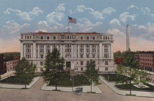 The Municipal Building, Washington DC (litografía en color) de American School