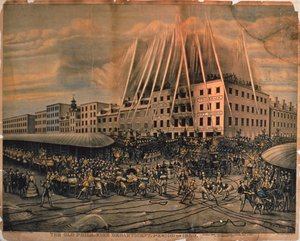 El antiguo departamento de bomberos de Filadelfia, 1850 de American School