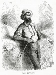 El Marginado, ilustración para una historia destacada, Una Comunidad de Marginados, de Appletons Journal, 23 de marzo de 1872 de American School