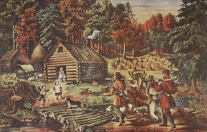 El hogar de los pioneros en la frontera occidental, pub. 1867
