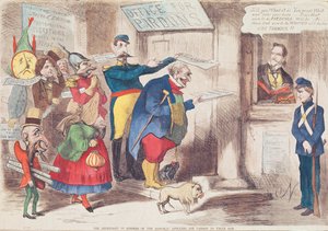 Los Enemigos Arrepentidos (?) de la República solicitando perdón a Tío Sam, 1869