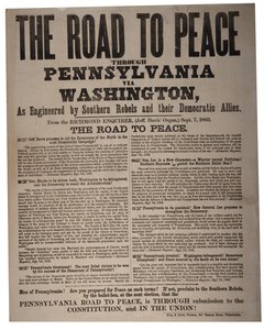 El camino a la paz a través de Pensilvania vía Washington, como fue diseñado por los rebeldes del sur y sus aliados demócratas, King & Baird, 7 de septiembre de 1863 de American School