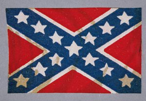 La bandera de batalla de la Cruz del Sur de las fuerzas confederadas