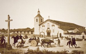 La misión española, Santa Clara de Asís, California en 1777 de American School