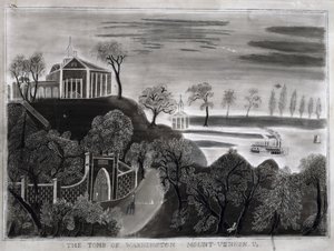La tumba de Washington, Mount Vernon, Va., después de 1807 de American School