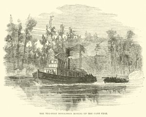 El remolcador Donaldson subiendo el Cape Fear, marzo 1865 de American School