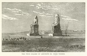 Los Colosos Gemelos de Amenofis III cerca de Tebas de American School