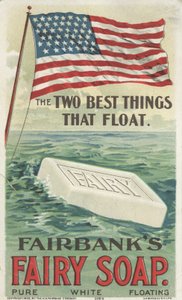 Las dos mejores cosas que flotan, anuncio de Fairbanks floating Fairy Soap, 1898