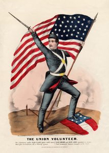 El Voluntario de la Unión, pub. por Currier & Ives, 1861 de American School
