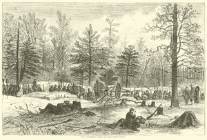 El desierto, escena de la muerte de Wadsworth, mayo de 1864 de American School