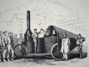 El cañón de vapor Winans, capturado a los Confederados durante la Guerra Civil Americana, mayo de 1861 (litografía) de American School