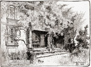 La casa de John Bartram cerca de Filadelfia, de The Century Illustrated Monthly Magazine, publicado 1884 de American School
