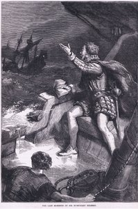 Los últimos momentos de Sir Humphrey Gilbert, ilustración de Cassell