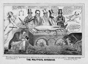La barbacoa política, c.1835 de American School