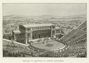 Teatro de Dionisio en Atenas, restaurado de American School