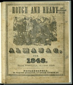 Portada del almanaque Rough and Ready para 1848, publicado en 1847 de American School