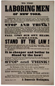 A los hombres trabajadores de Nueva York, 18 de julio de 1863 de American School