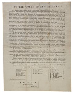 A las mujeres de Nueva Inglaterra (carta circular), c.1862-1865 de American School