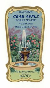 Agua de Tocador, etiqueta, Manzano Silvestre