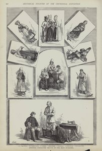 Trajes tradicionales suecos, Exposición del Centenario, Filadelfia, Pensilvania, EE.UU. de American School