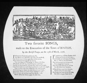 Dos canciones favoritas, hechas sobre la evacuación de Boston por las tropas británicas, el 17 de marzo de 1776 de American School