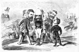 La feliz familia de generales del Tío Sam, c.1863 de American School