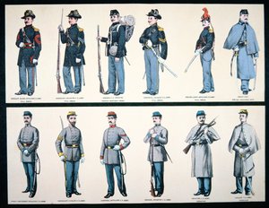 Uniformes del Ejército de la Unión y Confederado de American School