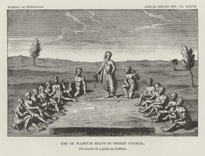 Uso de cinturones de wampum en el consejo indio de American School