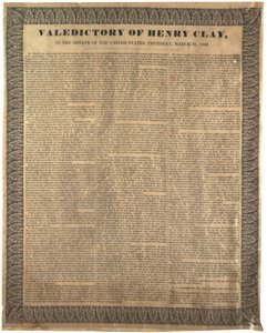 Discurso de despedida de Henry Clay, en el Senado de los Estados Unidos, 31 de marzo de 1842 de American School