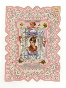 Dama victoriana en tarjeta de American School
