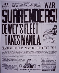Titular de victoria en el New York Journal, durante la Guerra Hispanoamericana