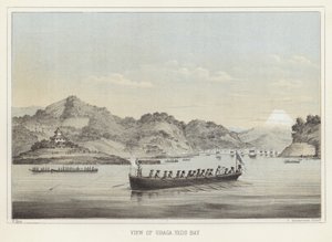 Vista de Uraga, Bahía de Yedo, Japón