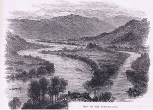 Vista del Susquehanna, ilustración de Cassell
