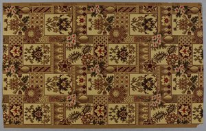 Papel pintado, motivo, ca. 1885. Papel impreso de American School