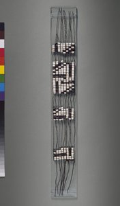 Cinturón de wampum, tribu iroquesa o algonquina americana, posiblemente siglo XVII de American School