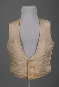 Chaleco de boda, ca.1855 (vista frontal)