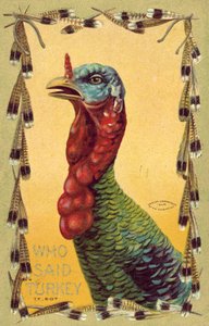¿Quién dijo pavo?, tarjeta del Día de Acción de Gracias