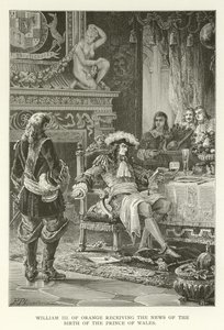 Guillermo III de Orange recibiendo la noticia del nacimiento del Príncipe de Gales de American School