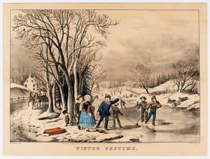 Pasatiempo de invierno, c.1800-10 (litografía en color)
