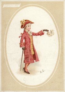Niño con traje del siglo XVIII de American School