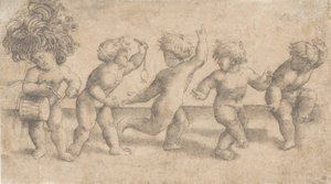 Cinco Putti Bailando de Amico Aspertini