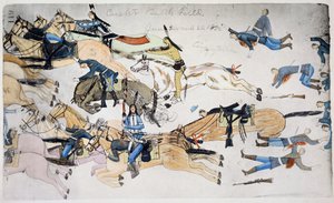 Batalla de Little Bighorn, Montana, EE.UU., 25-26 de junio de 1876 c. 1900