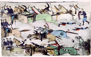 Batalla de Little Big Horn, Montana, EE.UU., 25-26 de junio de 1876, c1900