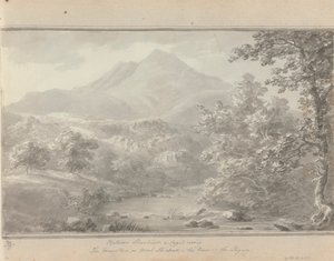 Vistas en Inglaterra, Escocia y Gales: Entre Llanrwst y Capel Cerrig, La montaña es Moel Shiabod, El río es Lligwy