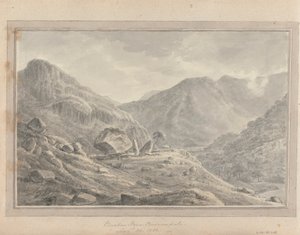 Vistas en Inglaterra, Escocia y Gales: Bowdar Stone Borrowdale, 30 de agosto de 1802 de Amos Green