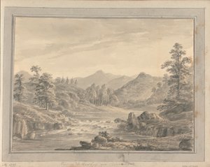 Vistas en Inglaterra, Escocia y Gales: Vista sobre el Brathay cerca de Clappensgate de Amos Green