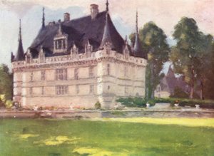 Azay-le-Rideau (litografía en color) de Amy B. Atkinson