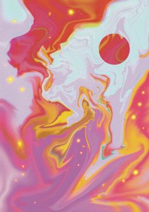 Resplandor vibrante y fluido del planeta de Amy Louise Baker