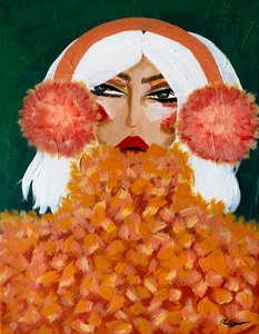 Orejeras naranjas con mucho estilo de Amy Straley